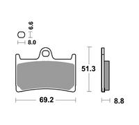PASTIGLIE FRENO SBS DS2 YAMAHA MT07A (RM171 RM172) 700 2017 2018