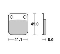 PASTIGLIE FRENO SBS HM DAELIM S2 SQ FREEWING 250 2006
