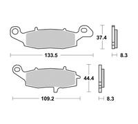 PASTIGLIE FRENO SBS SP KAWASAKI VN VULCAN CLASSIC FI (N1H>N3H) 1500 2000 2003