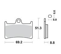 PASTIGLIE FRENO SBS SP YAMAHA YZF R1S 1000 2006