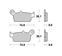 Pastiglie freno Semi-metallic Eco per HM MOTO CRE 125 / SM 2000-2002 Post