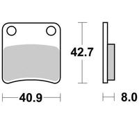 Pastiglie freno Semi-metallic Eco per HONDA DIO 50 SR 1990-1990 Anteriore