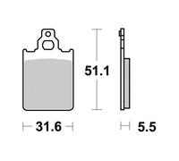 Pastiglie freno Semi-metallic Eco per PIAGGIO VESPA PX 150 2011-2017 Anteriore
