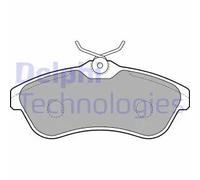 Delphi Set pastiglie freno LP1715 Anteriore Low-Metallic per CITROËN C3 I, C3 Pluriel, C2