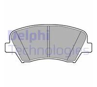 Delphi Set di pastiglie freno LP2293 Anteriore Low-Metallic con segnalatore acustico