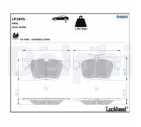 Pastiglie freno Semi-Metallic LP3845 DELPHI per VW AUDI SEAT