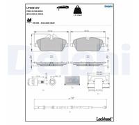 DELPHI Kit pastiglie freni LP5001EV Low-Metallic per BMW i3 Anteriore