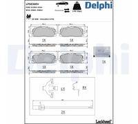 DELPHI LP5030EV Kit pastiglie freni