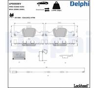 DELPHI LP5050EV Kit pastiglie freni