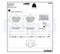 DELPHI LP5052EV Kit pastiglie freni