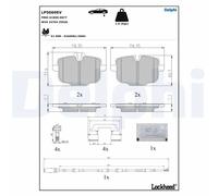 DELPHI LP5069EV Kit pastiglie freni