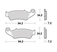 Pastiglie freno Semi-metallic per GAS GAS EC 200 ENDURO 2T 2000-2019 Anteriore