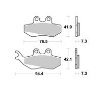 Pastiglie freno Semi-metalliche per PEUGEOT XPS 50 STREET 2004-2010 Anteriore