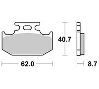 Pastiglie freno Semi-metalliche R90 per CANNONDALE C / E / X 440 2003-2003 Post