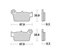 Pastiglie freno Semi-metalliche R90 per GAS GAS EC 200 ENDURO 2T 2009-2019 Post