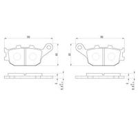 Pastiglie freno Semi-metalliche R90 per HONDA NT 1100 DCT 2022-2023 Post