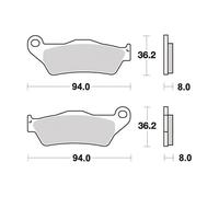 Pastiglie freno Semi-metalliche R90 per MBK VP 300 KILIBRE 2003-2006 Ant/Post