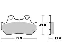 Pastiglie freno Semi-metallico Eco R90 per HONDA CX 650 C 1982-1982 Anteriore