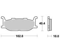 Pastiglie freno Semi-metallico Eco R90 per YAMAHA SR 400 2014-2017 Anteriore