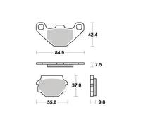 Pastiglie freno Sinter Grip Off Road R90 per HUSABERG 600 ENDURO 1991-1999 Post