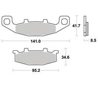 Pastiglie freno Sinter Grip R90 per SUZUKI GSF 250 V BANDIT 1992-1996 Anteriore