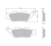 Rms Benelli Trk 502 225103763 Sintered Brake Pads Argento