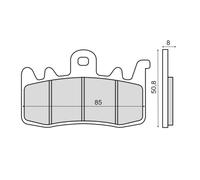 Rms Bmw R 1200 Gs 225103193 Sintered Brake Pads Argento