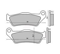Rms Bmw R850c 225101383 Sintered Brake Pads Trasparente