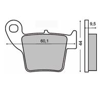 Rms Honda Cr 250cc 225100663 Sintered Brake Pads Trasparente
