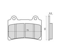 PASTIGLIE FRENO SINTER-TECH PER MOTO YAMAHA XJR 1200 RMS TRX 850 1996-1997