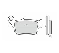 Rms Yamaha Yp R250 X-max 225103273 Sintered Brake Pads Argento