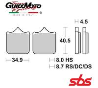 Sbs 870hs Sintered Brake Pads Oro