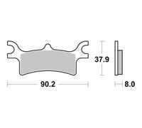 Pastiglie Freno Sinterizzate Competizione BREMBO 07PO06SX Per Moto