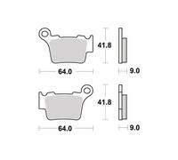 Pastiglie freno Sinterizzate HP KBA/ABE per HUSQVARNA TC 250 2T 2014-2019 Post