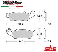 PASTIGLIE FRENO ANTERIORE SBS 694 HS HONDA CRF R (ME10 ME10A) 250 2004 2017