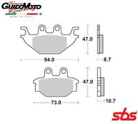 PASTIGLIE FRENO RACING SBS 810 RSI ADLY SPORT 300 2007