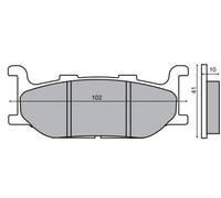 pastiglie freno SINTERIZZATE RMS ANTERIORE YAMAHA TDR 125 R 1993 1994 1995 1996