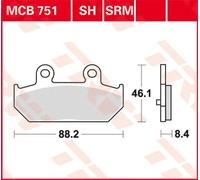 Set di pastiglie freno TRW MCB751SRM