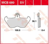 Set di pastiglie freno TRW MCB680