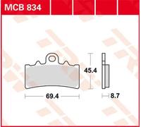 Set di pastiglie freno TRW MCB834SV
