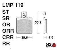 PASTIGLIE FRENO SWM 250 S1 / S2 ALL YEARS AP RACING LMP119