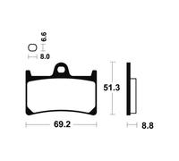 Tecnium Ma134 Organic Brake Pads Trasparente
