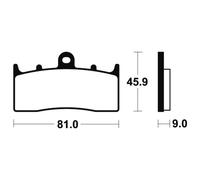 Tecnium Mf278 Sintered Brake Pads Trasparente