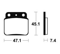 Tecnium Mo149 Sintered Brake Pads Trasparente
