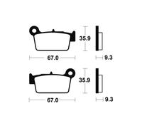 Tecnium Mo290 Sintered Brake Pads Trasparente