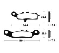 Pastiglie Freno TECNIUM mo298 Sinterizzate per Moto Ricambi Accessori