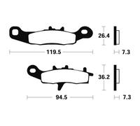 Pastiglie Freno TECNIUM mor226 Sinterizzate per Moto Ricambi Accessori