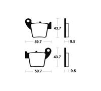 Tecnium Mor277 Sintered Brake Pads Trasparente