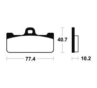 Pastiglie Freno Tecnium MSR211 Sinterizzate Competizione Professionale Per Moto