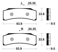 Tecnium Msr409 Profesional Competition Sintered Brake Pads Trasparente
